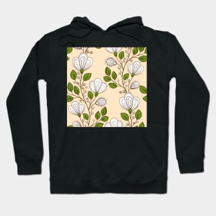 Light Spring Pattern with Vintage Floral Motifs Hoodie